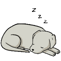 Tired Sleeping Dogs Sticker by Three Under the Rain