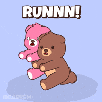 Teddy Bear Running GIF by BEARISH