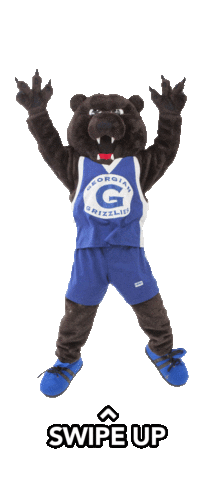 GeorgianCollege giphyupload swipe up jump bear Sticker
