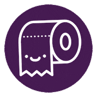 Toilet Paper Sticker by Chronisch Glücklich