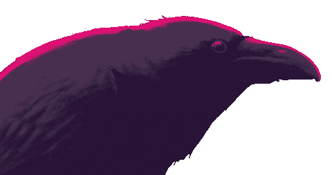 RaulAllen giphyupload bird creepy crow Sticker