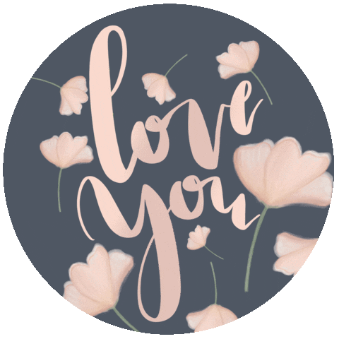 Love You Flower Sticker