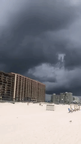 Dark Storm Clouds Loom Over Alabama's Orange Beach