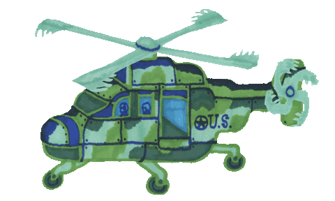Helicopter Usarmy Sticker by Pol-Edouard