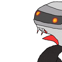 Robot Vampire Sticker by Paft Drunk