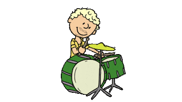 Charlie Brown Drums Sticker by Lee Thompson