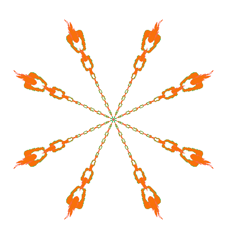 Flames Chains Sticker