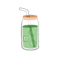 siankeegan summer spring ice matcha Sticker