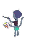 Frame By Frame Cat Sticker by Oksana Kurmaz Art & Animation