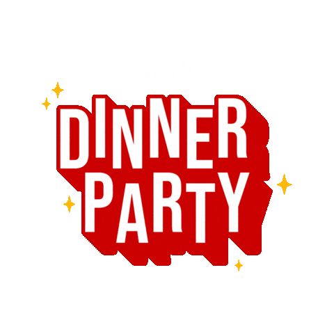 Yelpdinnerparty Sticker by Yelp