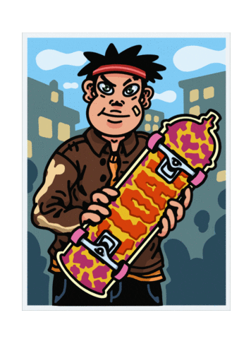 Skateboard Sticker by cloakwork