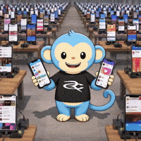 Blue Monkey GIF by Respective