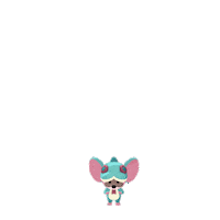 Mouse Blue Snake Sticker