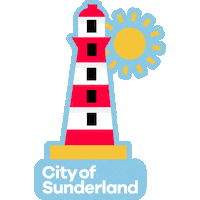 CreoComms lighthouse seaside sunderland roker Sticker