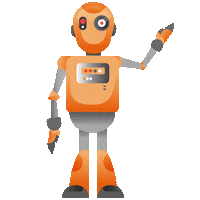 Pixup money wave robot thumbsup Sticker