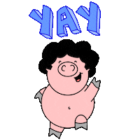happy joy Sticker by Afro Pig