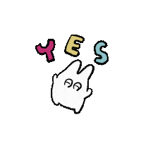 mikasan_mika yes ok rabbit うさぎ Sticker