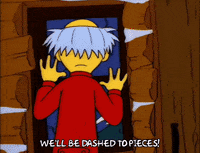 frighten homer simpson GIF