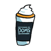 domschicago coffee doms domschicago fallcoffee Sticker