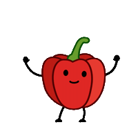 Red Pepper Happy Dance Sticker by Petrella