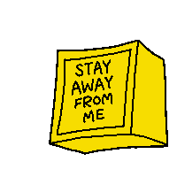 Sad Go Away Sticker