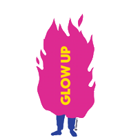 Black_Owl_Design up glow designer glow up Sticker