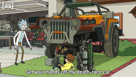 Rick And Morty Car GIF by Adult Swim