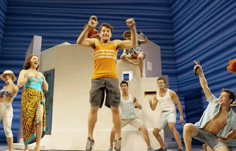 excited mamma mia GIF by Official London Theatre