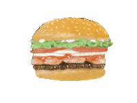 cjseung2 food burger hamburger 음식 Sticker
