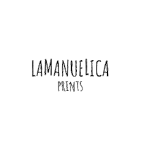 manuelicas logo text lamanuelicaprints lamanuelica Sticker