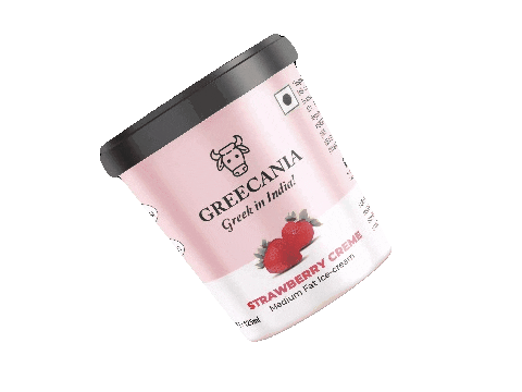 Greecania giphyupload strawberry greek ice-cream Sticker