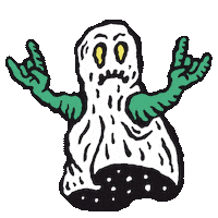 Halloween Ghost Sticker by Emo Nite