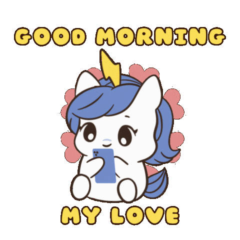 Bu Good Morning My Love Sticker by Brave Unicorn