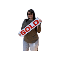 ReallyRealRealEstate happy real estate sold kirstie Sticker