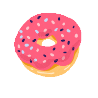 polypastel pink aesthetic sparkles donut Sticker