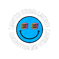 Smiley Face Blue Sparkle Sticker by Champ Camp