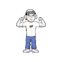Flexing The Rock Sticker by Zhot Shop