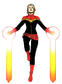 captain marvel Sticker by Leroy Patterson