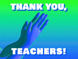 Teachers Day Thank You GIF by GIPHY Studios 2021