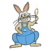 Happy Bunny Sticker by bosfood