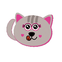 CrisLopescriativos cat gato piscando pet shop Sticker