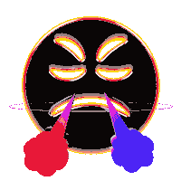 Angry 3D Sticker by VALERIS