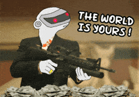 Tony Montana Robot GIF by Paft Drunk