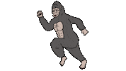 kameronian gorilla kameronians running gorilla gorilla animation Sticker