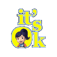 Liberty_Kurnia girl ok yellow fine Sticker