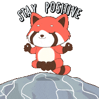 Stay Positive Red Panda Sticker