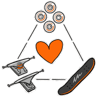 Love Triangle Heart Sticker