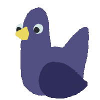 meirha bird pigeon birb derpy Sticker