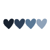 Blue Hearts Heart Sticker