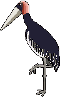 PositPixel pixel art sprite sprites stork Sticker